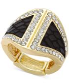 Thalia Sodi Gold-tone Faux-snake And Crystal Ring