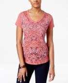 Style & Co Petite Paisley-print T-shirt, Only At Macy's