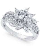 Diamond Sun Engagement Ring (1-1/4 Ct. T.w.) In 14k White Gold