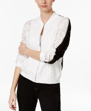 Inc International Concepts Petite Lace Bomber Jacket