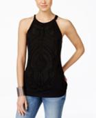 Inc International Concepts Embroidered Halter Top, Only At Macy's