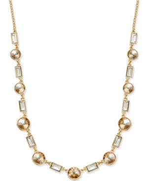 Charter Club Gold-tone Multi-crystal Long Length Necklace, Only At Macy's