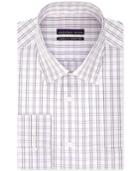 Geoffrey Beene Men's Classic-fit Purple Checked Dress Shirt