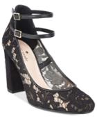 Kate Spade New York Baneera Lace Block-heel Pumps Women's Shoes