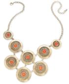 Thalia Sodi Gold-tone Multi-disc Stone And Pave Statement Necklace, Only At Macy's