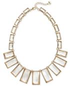 Alfani Stone Geometric Statement Necklace, 17 + 2 Extender, Created For Macy's