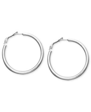 Giani Bernini Sterling Silver Tube Hoop Earrings, 1-1/2