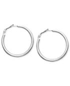 Giani Bernini Sterling Silver Tube Hoop Earrings, 1-1/2