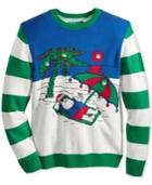 Ugly Christmas Sweater Men's Light-up Beach Santa Sweater