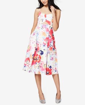 Rachel Rachel Roy Floral-print Cutout Fit & Flare Dress