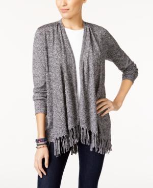 Style & Co Fringe-hem Open Cardigan, Created For Macy's