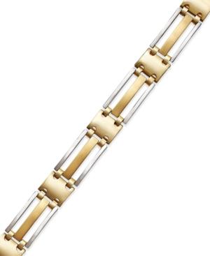 Men's Two-tone Bracelet In 14k Gold