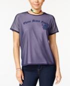 Disney Juniors' Stitch Mesh-overlay T-shirt