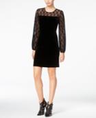 Fair Child Velvet Lace-contrast Dress
