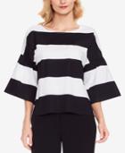 Vince Camuto Striped Wide-sleeve Top
