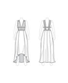 Fame And Partners Printed Georgette Dress With High-low Hem