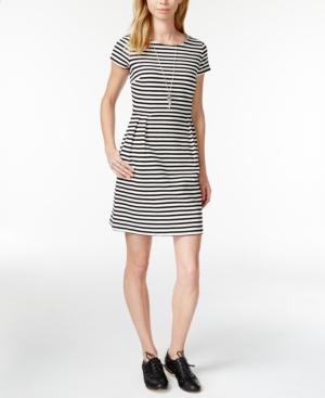 Maison Jules Rugby-stripe Fit & Flare Dress, Only At Macy's