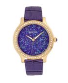 Bertha Quartz Cora Collection Purple Leather Watch 40mm