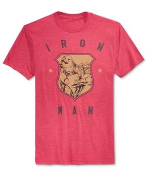 Mighty Fine Men's Iron Man Retro Shield Graphic-print T-shirt