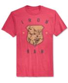 Mighty Fine Men's Iron Man Retro Shield Graphic-print T-shirt