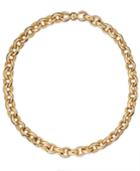 Signature Gold Rolo Chain Necklace In 14k Gold Over Resin