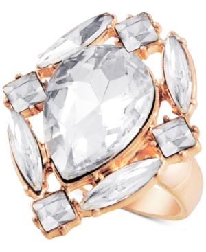 Guess Gold-tone Crystal Cluster Statement Ring