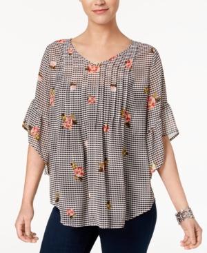 Style & Co Printed Pleated Top In Regular & Petite Sizes, Created For Macy's