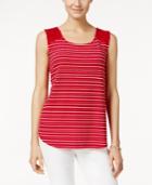 Style & Co. Striped Bow-back Top, Only At Macy's