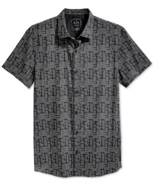 Armani Exchange Men's Grid Print Shirt