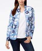 Alfred Dunner Quilted Floral-print Jacket