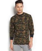 Polo Ralph Lauren Men's Camo Print Long-sleeve Crew-neck Waffle Thermal Top