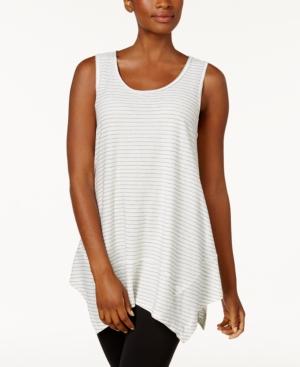 Style & Co Striped Handkerchief-hem Top, Created For Macy's