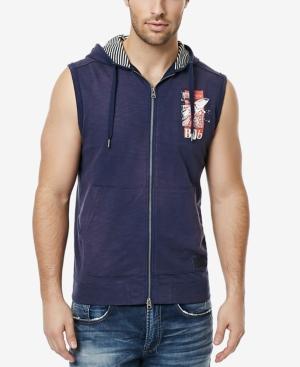Buffalo David Bitton Men's Ficle Graphic-print Sleeveless Hoodie