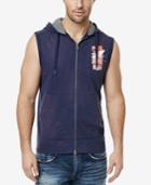 Buffalo David Bitton Men's Ficle Graphic-print Sleeveless Hoodie