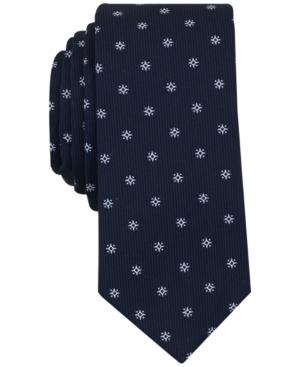 Bar Iii Men's Midnight Snow Print Slim Tie, Only At Macy's