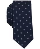 Bar Iii Men's Midnight Snow Print Slim Tie, Only At Macy's