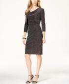 Style & Co. Cowl-neck Metallic Sheath Dress And Jacket, Only At Macy's