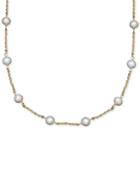 Honora Style Cultured Freshwater Pearl Station Necklace In 14k Gold (6mm)