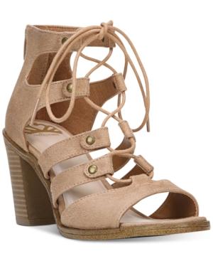 Fergalicious Mambo Lace-up Block-heel Sandals Women's Shoes
