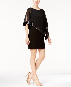 X By Xscape Sequined Chiffon-overlay Dress
