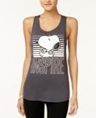 Peanuts X Love Tribe Juniors' Snoopy Cutout-back Graphic Tank Top