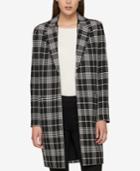 Tommy Hilfiger Plaid Car Coat, Created For Macy's