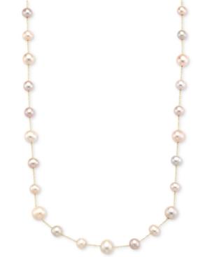 Cultured Pink Freshwater Pearl (9mm & 7mm) Collar Necklace