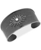 Lucky Brand Hematite-tone Pave & Mother-of-pearl Starburst Cuff Bracelet