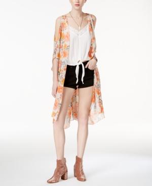American Rag Juniors' Cold-shoulder Kimono, Only At Macy's