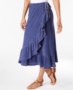 G.h. Bass & Co. Faded Ruffled Wrap Skirt