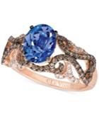Tanzanite (1 Ct. T.w.) And Diamond (5/8 Ct. T.w.) Ring In 14k Rose Gold
