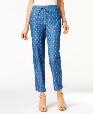 Style & Co. Printed Slim-leg Pants, Only At Macy's