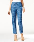 Style & Co. Printed Slim-leg Pants, Only At Macy's