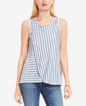 Two By Vince Camuto Striped Faux-wrap Top